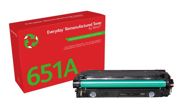 Everyday Tóner Everyday™ Negro remanufacturado de Xerox es compatible con HP 651A 650A 307A (CE340A/CE270A/CE740A), Capacidad estándar