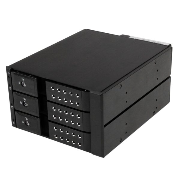 Rack Móvil Backplane de 3 Bahías para Unidades de 3,5 SAS II/SATA III Hot Swap - 6 Gbps - Rack Móvil de Aluminio con Intercambio en Caliente