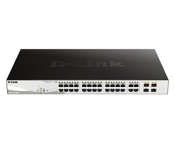 DGS-1210-28P switch Gestionado L2 Gigabit Ethernet (10/100/1000) Energía sobre Ethernet (PoE) 1U Negro