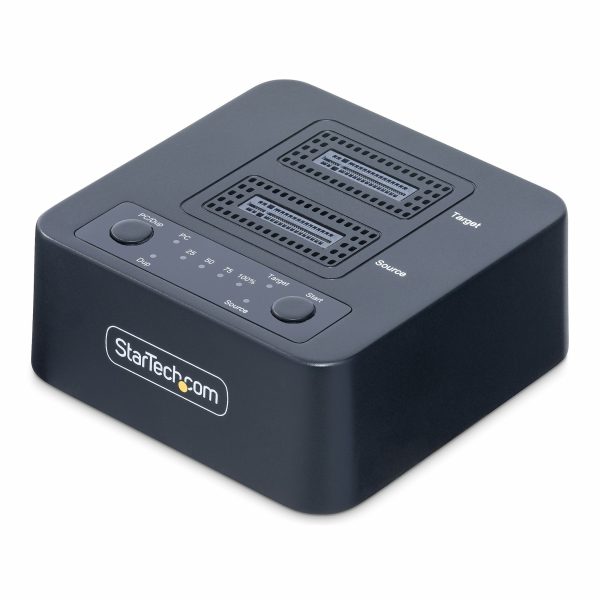 Dock Duplicador Clonador Autónomo 1:1 de Unidad SSD NVMe M.2 - 90GBpm - USB-C 3.2 de 20Gbps - Docking Station USB Tipo C de 2 Bahías - Incluye Cables USB-C/USB-A