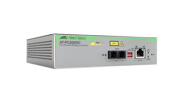 AT-PC200/SC-960 convertidor de medio 100 Mbit/s Gris