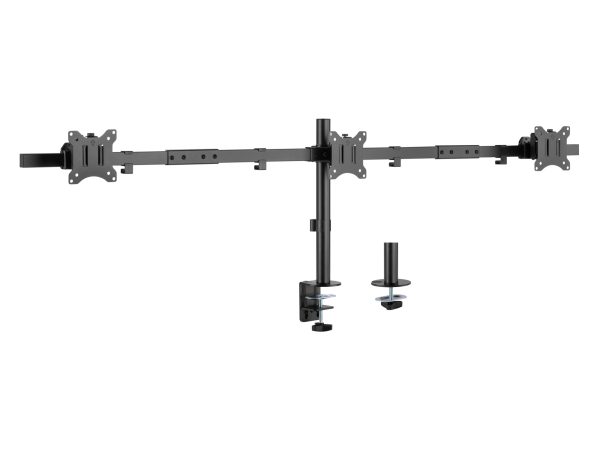 Soporte articulado de sobremesa para triple monitor de 17