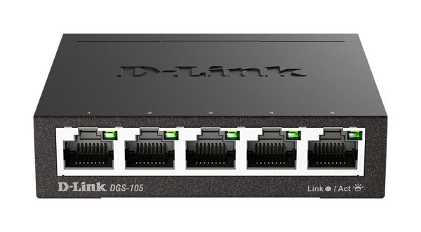 DGS-105 No administrado L2 Gigabit Ethernet (10/100/1000) Negro