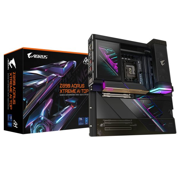 Z890 AORUS XTREME AI TOP Placa Base - Compatible con CPUs Intel Core Ultra (Serie 2), VRM de 22+1+2 fases, hasta 9500MHz DDR5 (OC), PCIe 5.0 M.2, Wi-Fi 7, Thunderbolt 5