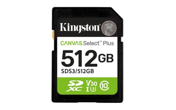 512 GB SDXC Canvas Select Plus Gen3 150 MB/s C10 UHS-I U3 V30