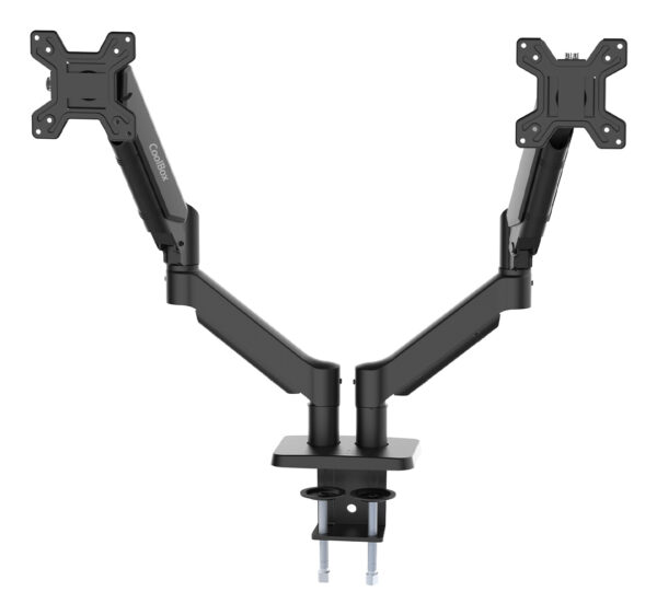 Soporte de brazos neumáticos para dos monitores M02D