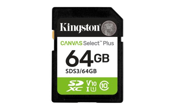 64 GB SDXC Canvas Select Plus Gen3 100 MB/s C10 UHS-I U1 V10