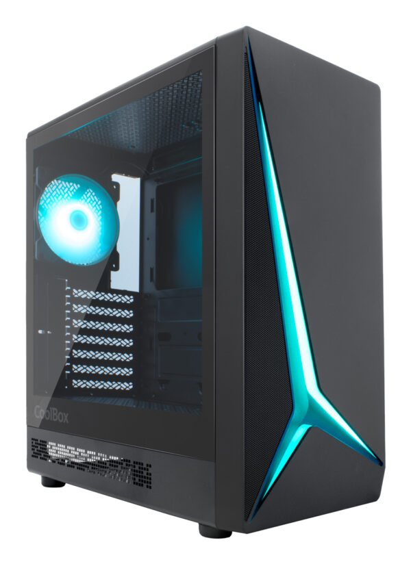 GAMING CAJA ATX GA450 STARLIGHT BLACK ARGB USB-C 3.2 GEN1 SIN FTE + 1 VENTILADOR