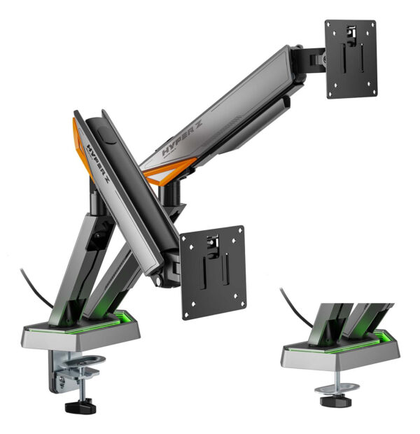 DT38TSRRGB-349 soporte para monitor 96,5 cm (38") Escritorio Negro, Blanco