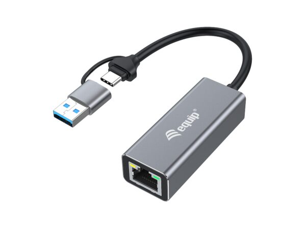 Adaptador de USB-C a 2,5 Gigabit Ethernet de red (USB-C+A)