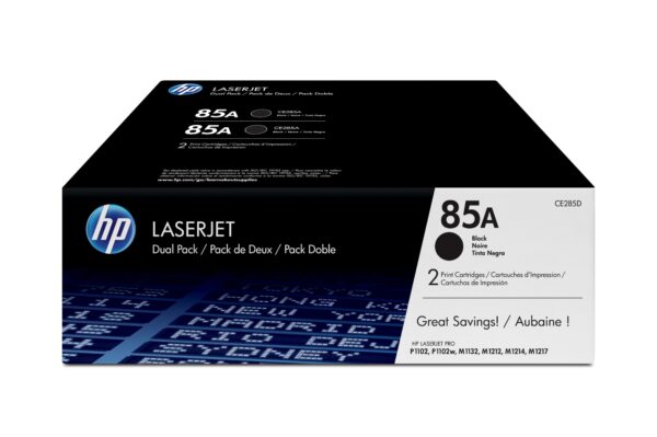 Pack de ahorro de 2 cartuchos de tóner original LaserJet 85A negro