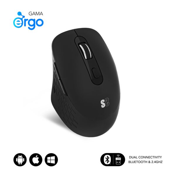 Ratón CURVE ERGO DUAL MOUSE BATTERY BLACK