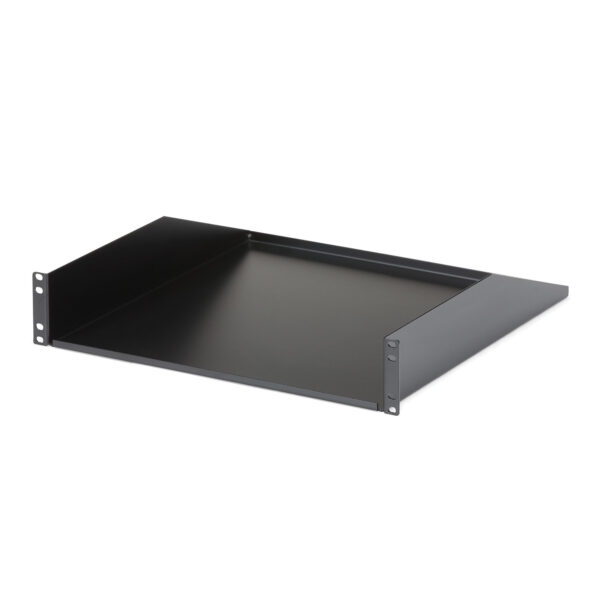 Estante Bandeja Cantilever 2U para Armario Rack de Servidores de 19 Pulgadas - Profundidad Fija de 18 Pulgadas (457,2mm) - 56kg de Carga - en Acero de Servicio Pesado - Negro