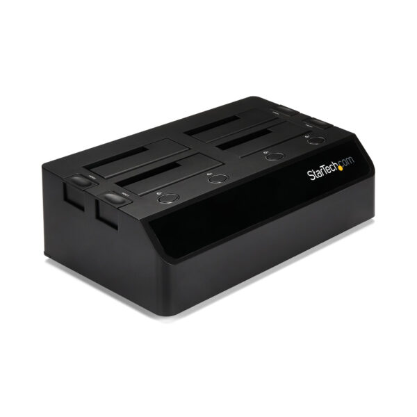 Base de Acoplamiento USB 3.0 de 4 Bahías SATA - Docking Station USB de Discos Duros o SSD SATA III de 2,5/3,5" - de Intercambio en Caliente - Carga Superior