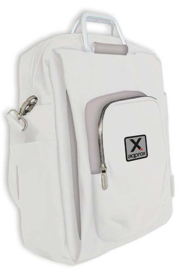 appNBST15x maletines para portátil 39,6 cm (15.6") Mochila bandolera Gris, Blanco