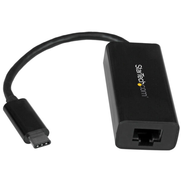 Adaptador de Red Ethernet Gigabit USB-C - Adaptador externo USB 3.0 a RJ45 - USB Tipo C a Ethernet - Negro