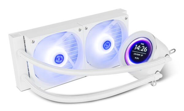 Hummer X-240 LCD Procesador Refrigerador de aire 12 cm Blanco 1 pieza(s)