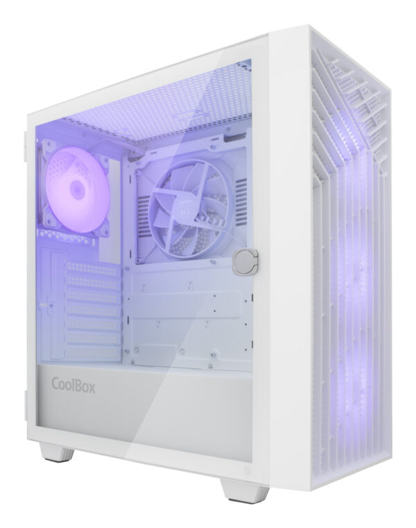 GAMING CAJA ATX GA300 GRIDLINE ARGB WHITE USB-C 3.2 GEN1 SIN FTE + 5 VENTILADORES
