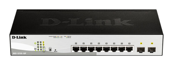 DGS-1210-10P switch Gestionado L2 Gigabit Ethernet (10/100/1000) Energía sobre Ethernet (PoE) 1U Negro