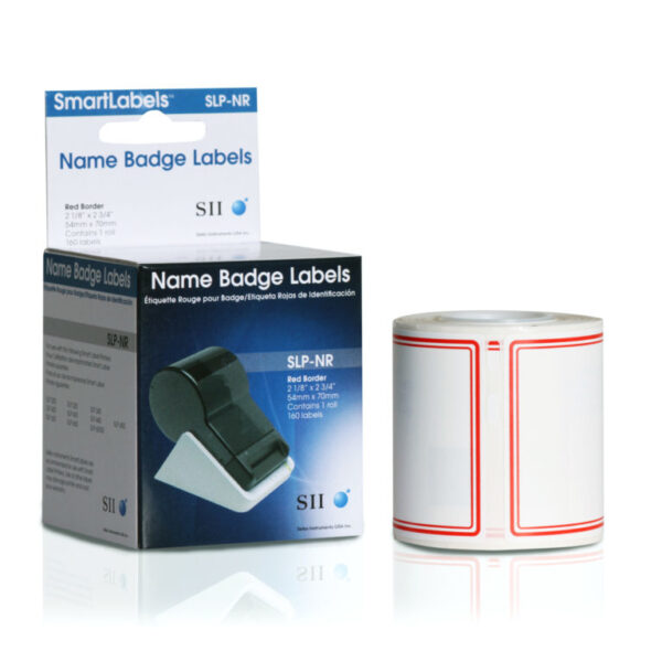 SLP-NR Rojo, Blanco Etiqueta para impresora autoadhesiva