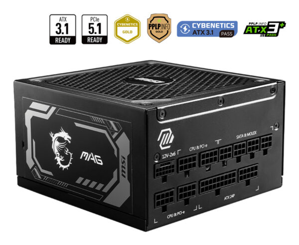 MAG A1250GL PCIE5 unidad de fuente de alimentación 1250 W 24-pin ATX ATX Negro