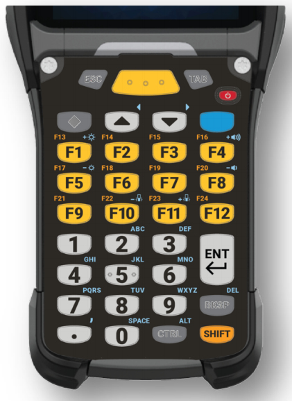 KYPD-MC9334FNR-01 teclado para móvil Alfanumérico Inglés Negro, Gris, Amarillo