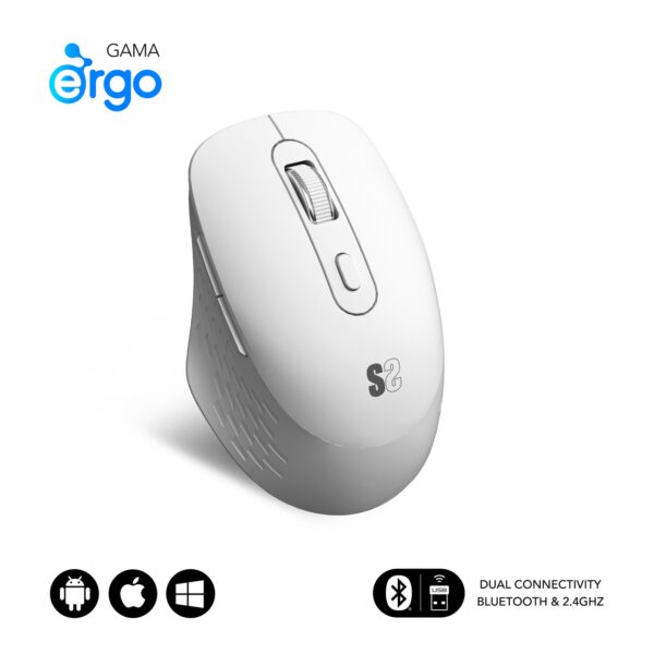 Ratón CURVE ERGO DUAL MOUSE BATTERY WHITE