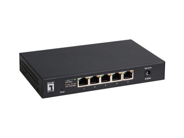 GEU-0525 switch No administrado 2.5G Ethernet (100/1000/2500) Negro