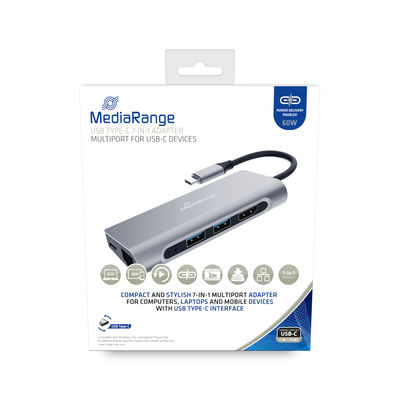 MRCS510 base para portátil y replicador de puertos USB 3.2 Gen 1 (3.1 Gen 1) Type-C Plata