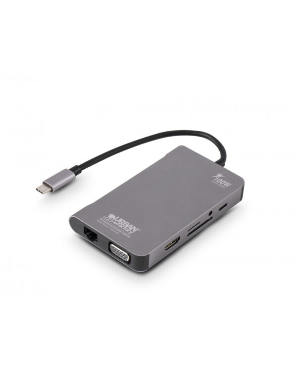 TCM16UF base para portátil y replicador de puertos Alámbrico USB 3.2 Gen 1 (3.1 Gen 1) Type-C Gris