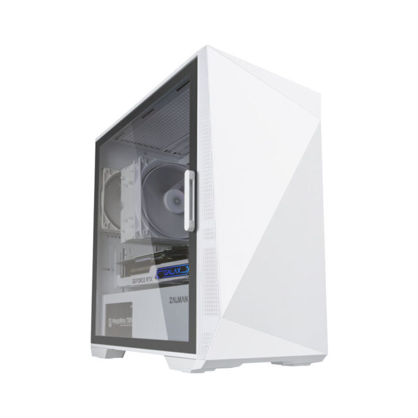 Z1 Iceberg White - mATX Mid Tower PC Case/Pre-installed fan 2 x 120mm in Mini Tower Blanco