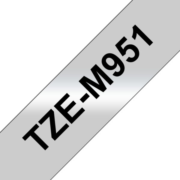 TZE-M951 cinta para impresora de etiquetas Negro sobre plata