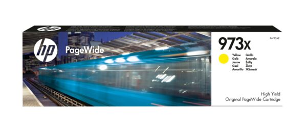 Cartucho amarillo original PageWide 973X de alto rendimiento