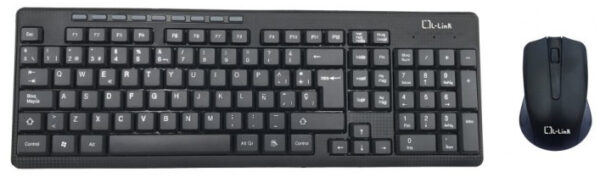 LL-KB-555-WCOMBO teclado Ratón incluido Oficina USB QWERTY Español Negro