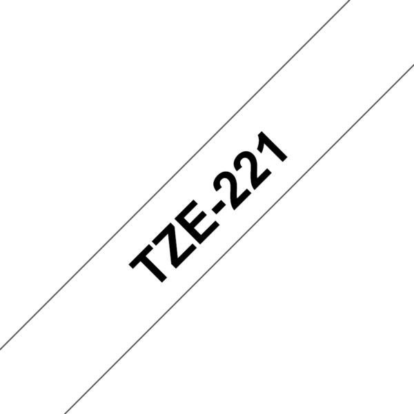 TZE-221 cinta para impresora de etiquetas Negro sobre blanco