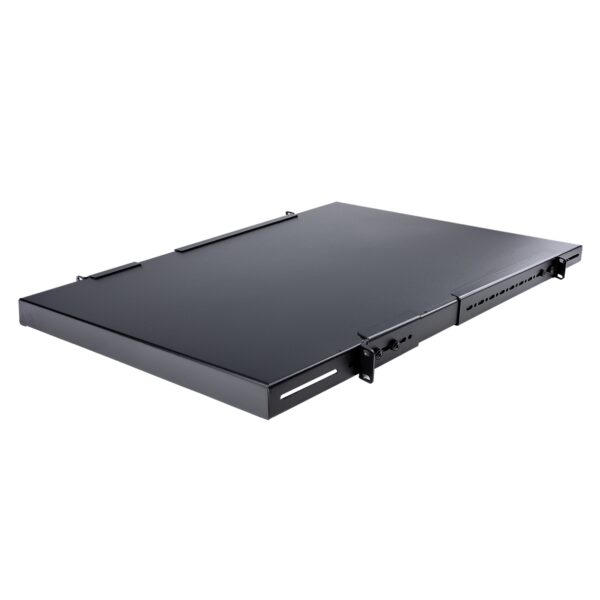 Estante Ajustable 1U para Rack de Servidores - 150kg - Bandeja Universal de 19 Pulgadas Ajustable de 49,5 a 96,5cm - para Equipos de Red - 27,5" (69,8cm) de Profundidad para Rack de 19"