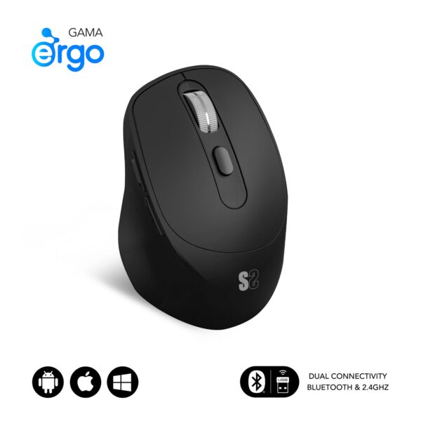 Ratón CURVE ERGO DUAL MOUSE BATTERY BLACK