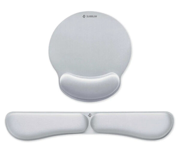 Pack Ergo Memoryflex  Conjunto de alfombrilla para ratón y reposamuñecas para teclado Plata