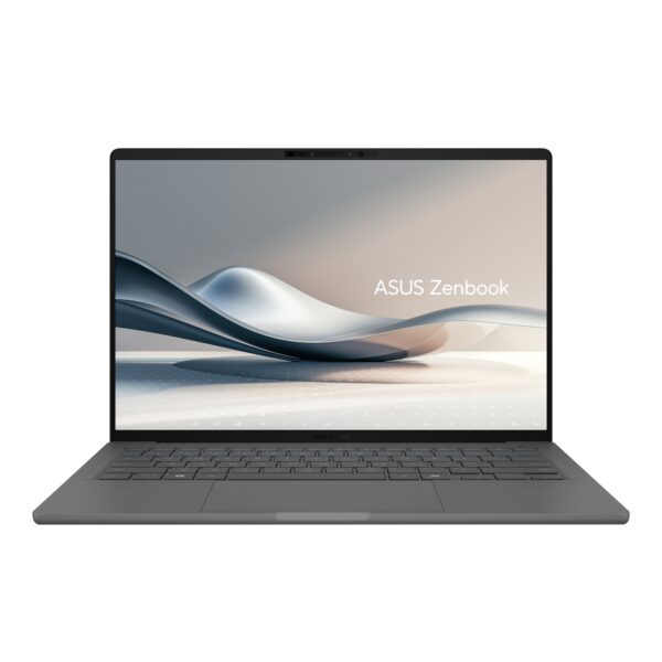 Zenbook A14 OLED UX3407QA-QD412W Copilot+ PC - Ordenador Portátil 14" WUXGA (Qualcomm Snapdragon X (X1-26-100), 32GB RAM, 512GB SSD, Adreno GPU, Win 11 Home) Gris Islandés - Tec. QWERTY Esp