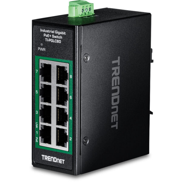 TI-PGLC80 switch No administrado Gigabit Ethernet (10/100/1000) Energía sobre Ethernet (PoE) Negro