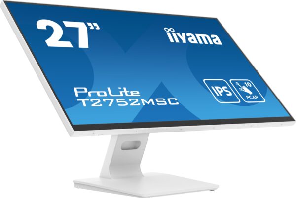 ProLite T2752MSC-W1 pantalla para PC 68,6 cm (27") 1920 x 1080 Pixeles Full HD LED Pantalla táctil Blanco