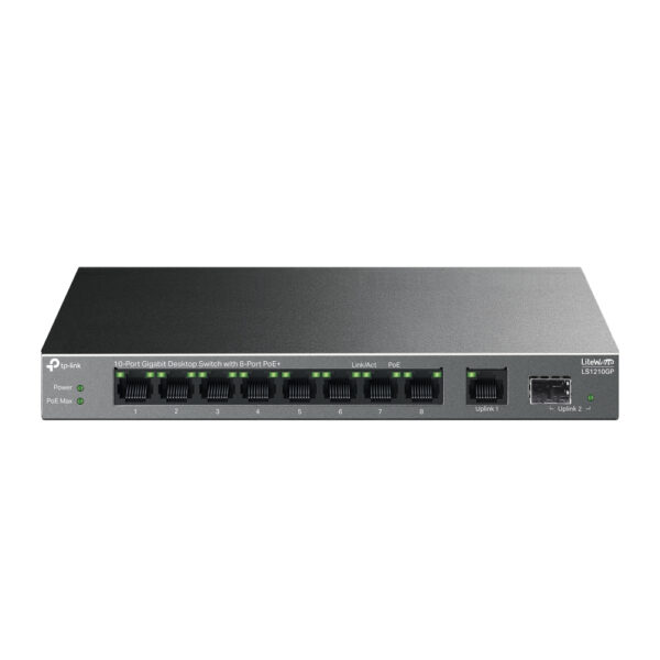 LiteWave LS1210GP switch No administrado Gigabit Ethernet (10/100/1000) Energía sobre Ethernet (PoE) Negro