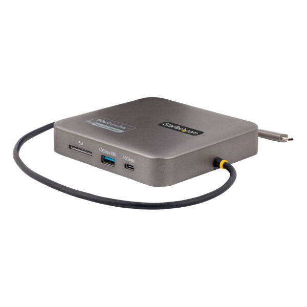 Docking Station USB C - USB Tipo C - HDMI Doble de 4K 60Hz compatible con MacBook Pro (M1/M2/M3/M4) y Windows - Hub Ladrón USB-A/USB-C de 10Gbps - PD de 100W - GbE - SD - Cable 56cm