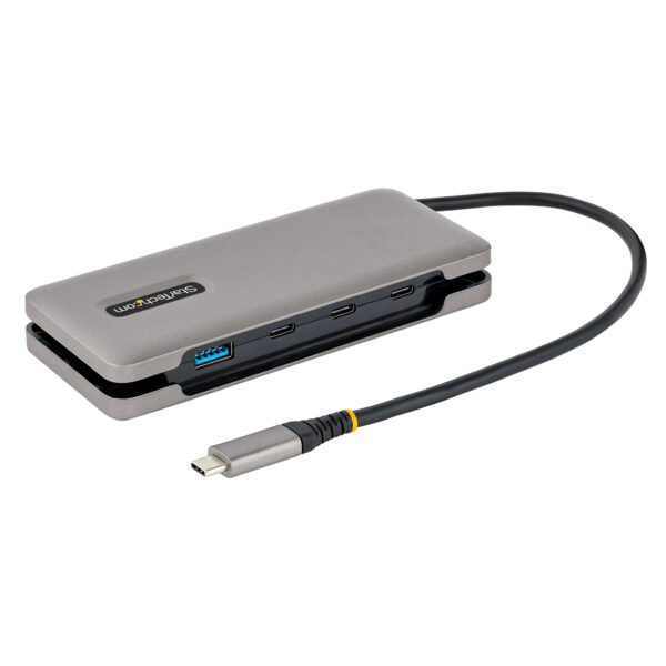 Hub USB-C de 4 Puertos - 1 Puerto USB-A - Concentrador de 3 Puertos USB Tipo C - USB 3.1 de 10Gbps - Ladrón USB Tipo C con Cable de 25cm Envolvente - Splitter USB-C a USB-A