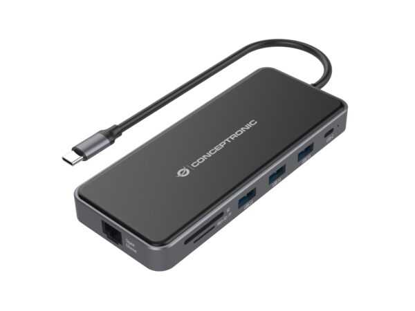 DONN15G base para portátil y replicador de puertos Alámbrico USB 3.2 Gen 1 (3.1 Gen 1) Type-C Gris