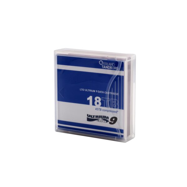 TANDBERG LTO-9 DATA CARTRIDGE 18/45TB UNLABELED WITH CASE 1PCS Cinta de datos virgen 18 TB
