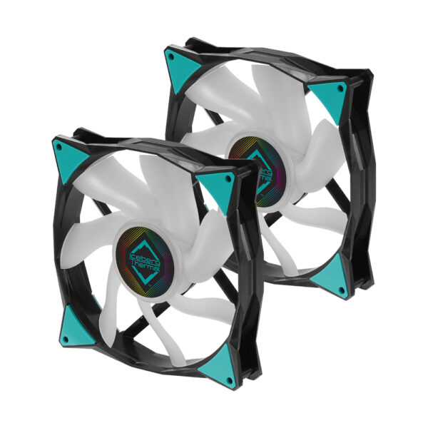 IceGALE ARGB Carcasa del ordenador Ventilador 14 cm Negro 2 pieza(s)