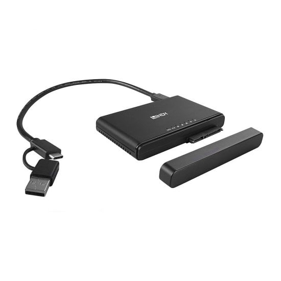 43359 base de conexión para disco duro USB 3.2 Gen 2 (3.1 Gen 2) Type-C Negro