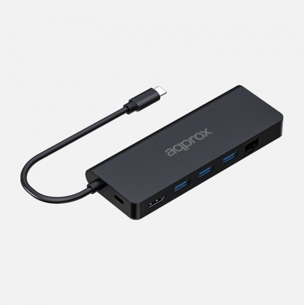 APPC53 base para portátil y replicador de puertos USB 3.2 Gen 1 (3.1 Gen 1) Type-C Negro