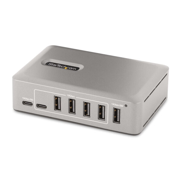 Hub Concentrador USB-C de 10 Puertos - 8x USB-A/2x USB-C - con Fuente de 65W - USB 3.1 10Gbps - Ladrón USB Tipo C con Certificación USB-IF - Multiplicador USB C